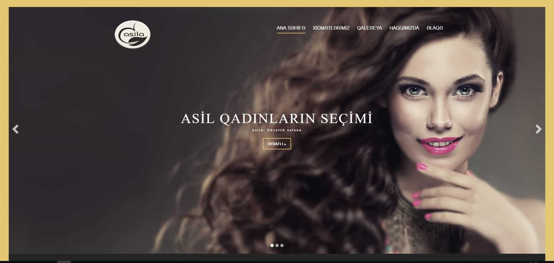 Asila gözəllik salonu üçün veb sayt — 1