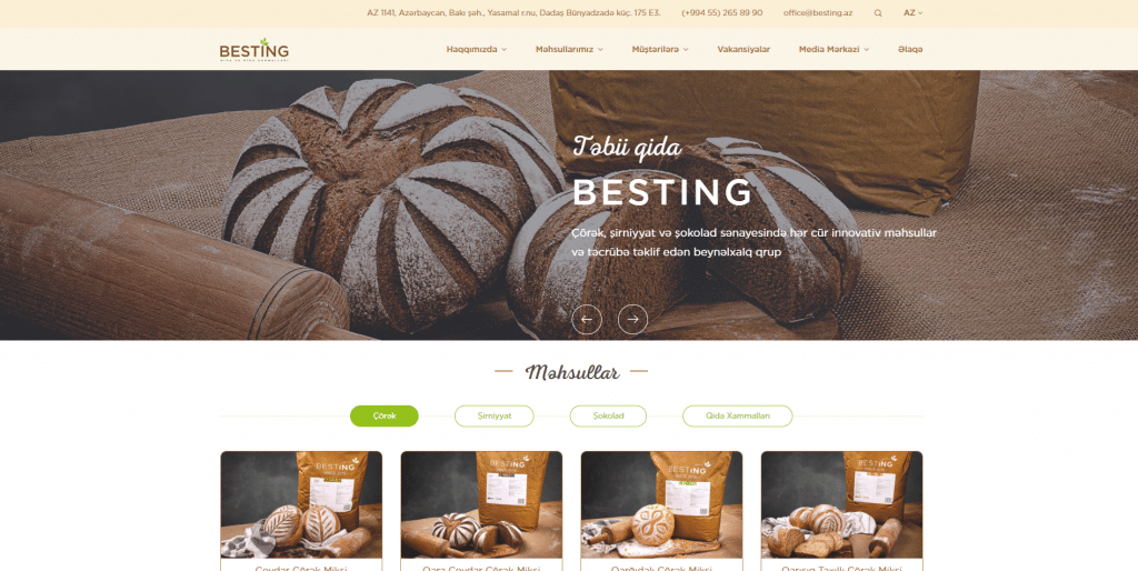 Besting qida xammalı istehsalçısı üçün SEO əməliyyatı — 1