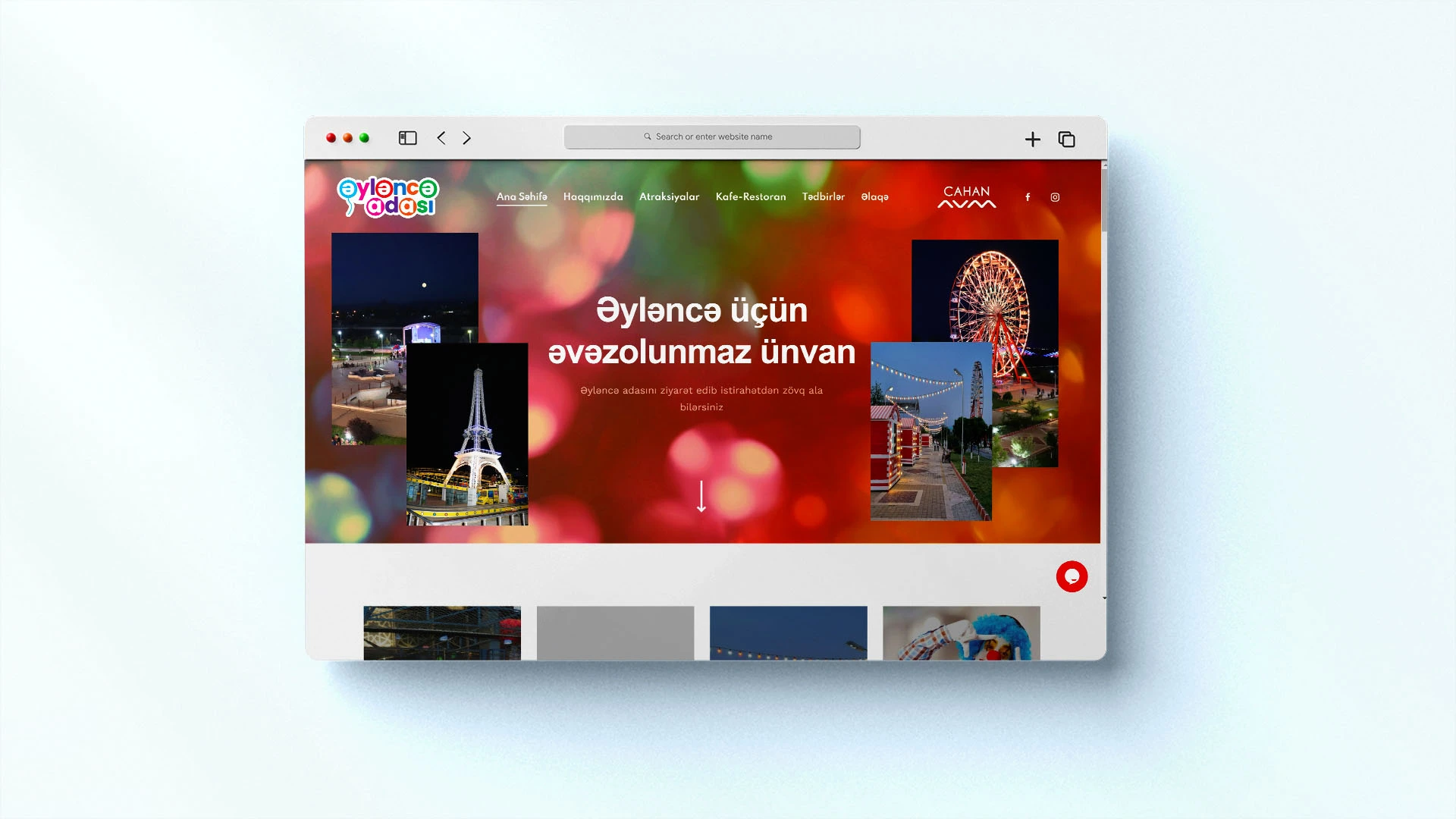Əyləncə Adası üçün veb sayt — 1