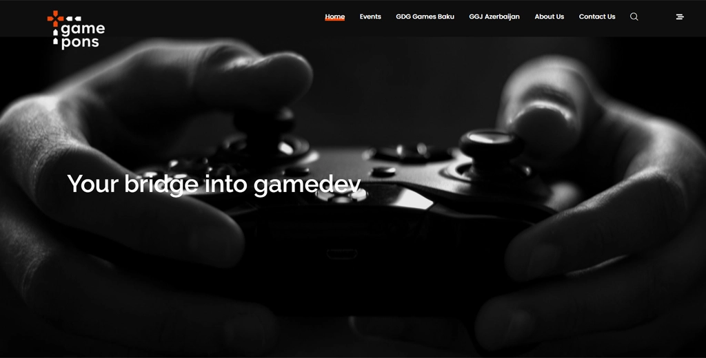 Gamepons oyun şirkəti üçün veb sayt — 1