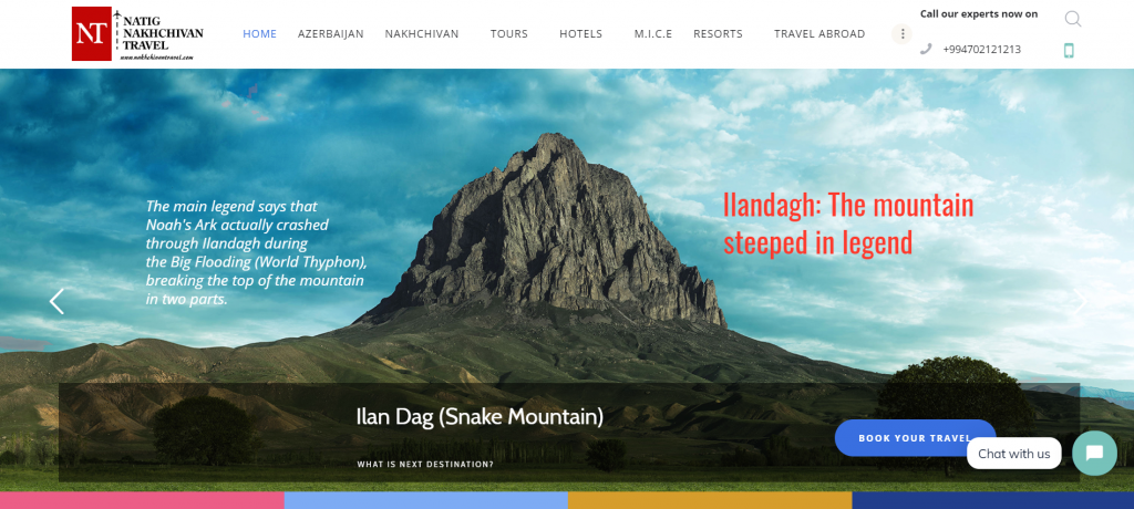Nakhchivan Travel Naxçıvanın turizm şirkəti üçün qlobal veb sayt — 1