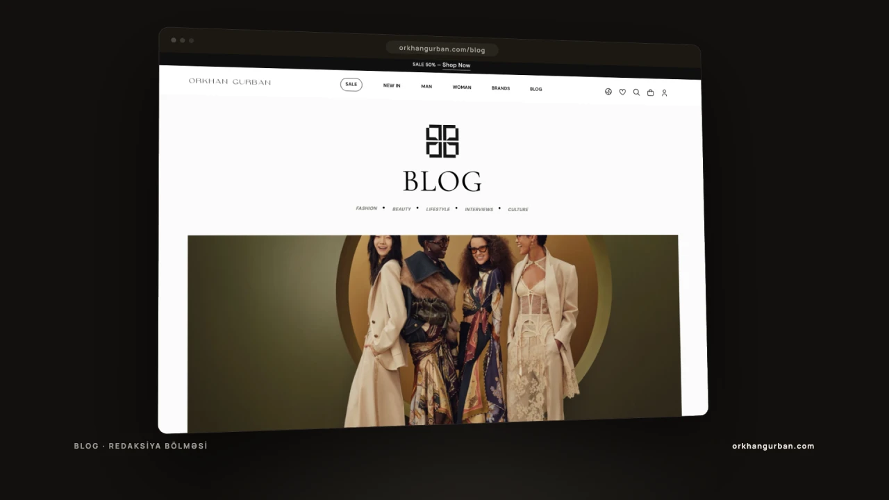 Orkhan Gurban Lüks Moda Brendi üçün Çoxdilli E-ticarət Saytı – 3