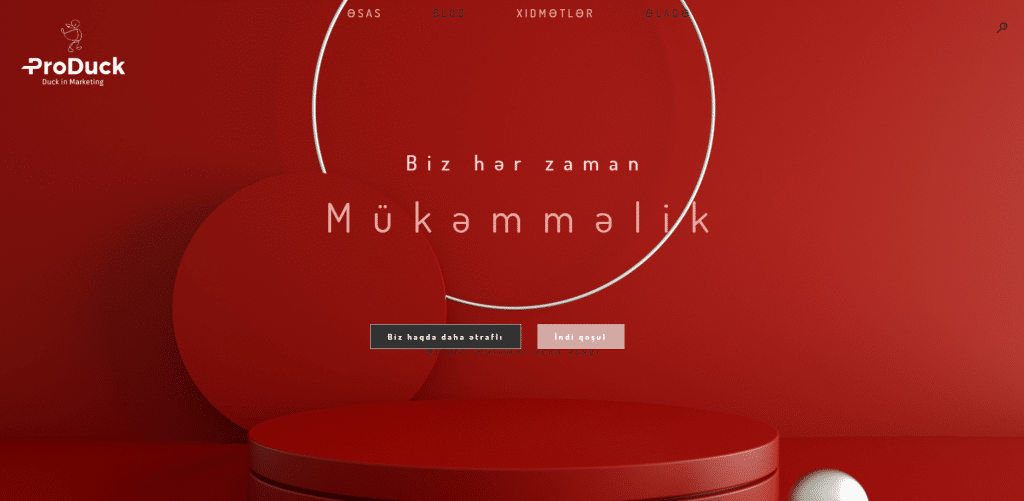 Produck marketinq agentliyi üçün veb sayt — 1