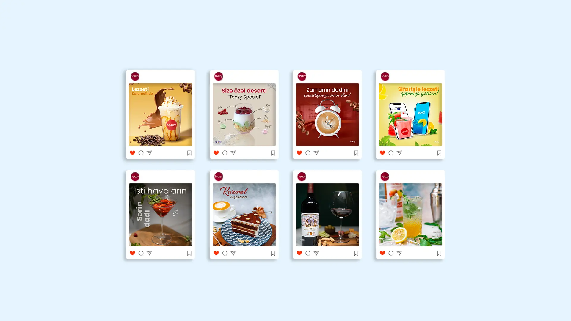 Teazy Coffee and Wine üçün SMM xidməti — 1