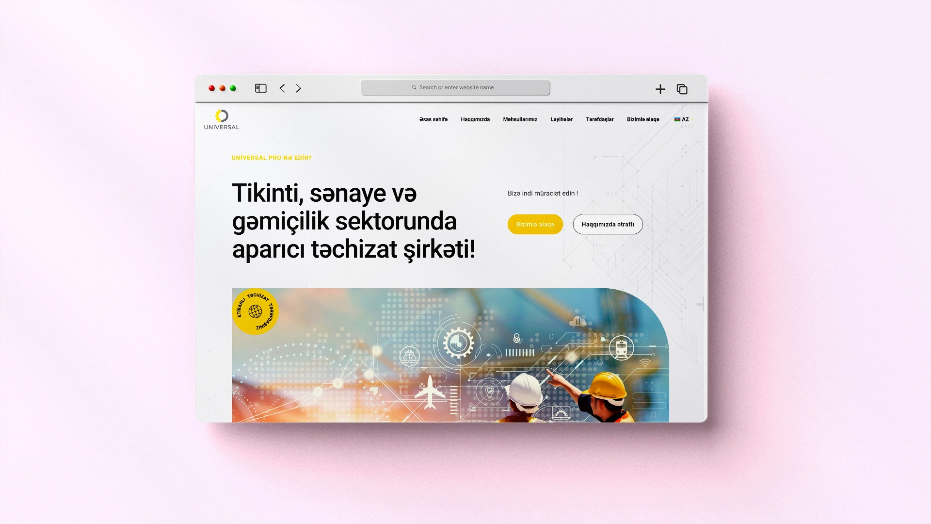 Universal Pro şirkəti üçün veb sayt — 1