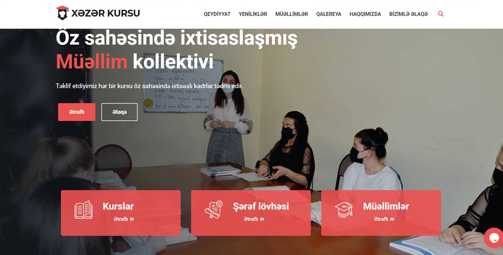 Xəzər Kursu üçün veb sayt — 1