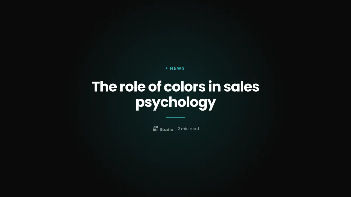 The role of colors in sales psychology
