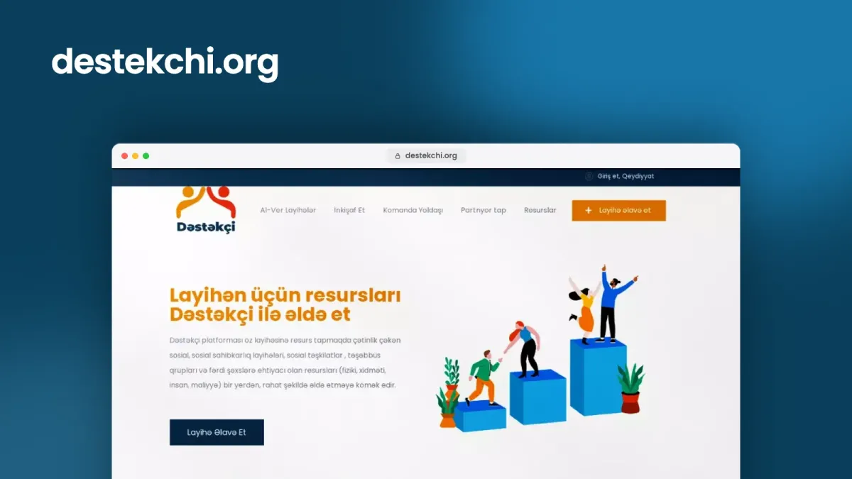 Website for Destekchi startup support platform – 3