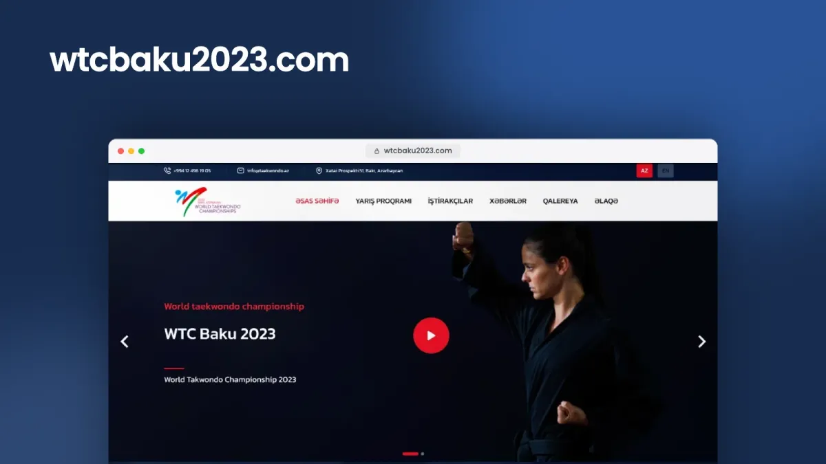 Dünya Taekvondo Çempionatı 2023 üçün veb sayt – 3