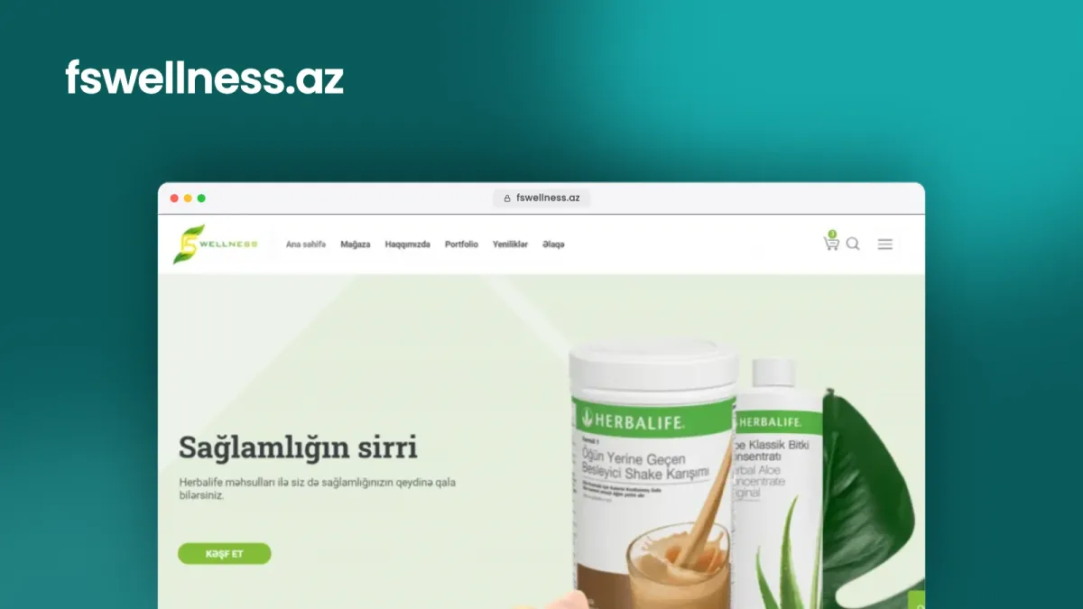 FSWellness sağlamlıq məhsulları satışı portalı üçün veb sayt – 3