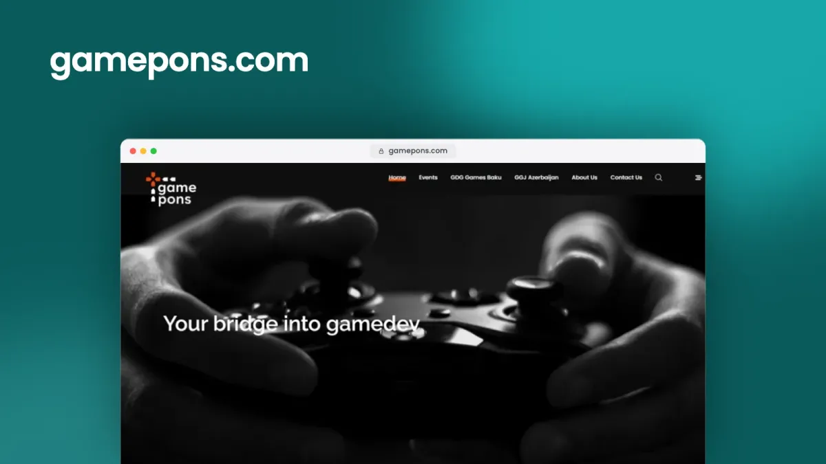 Gamepons oyun şirkəti üçün veb sayt – 3