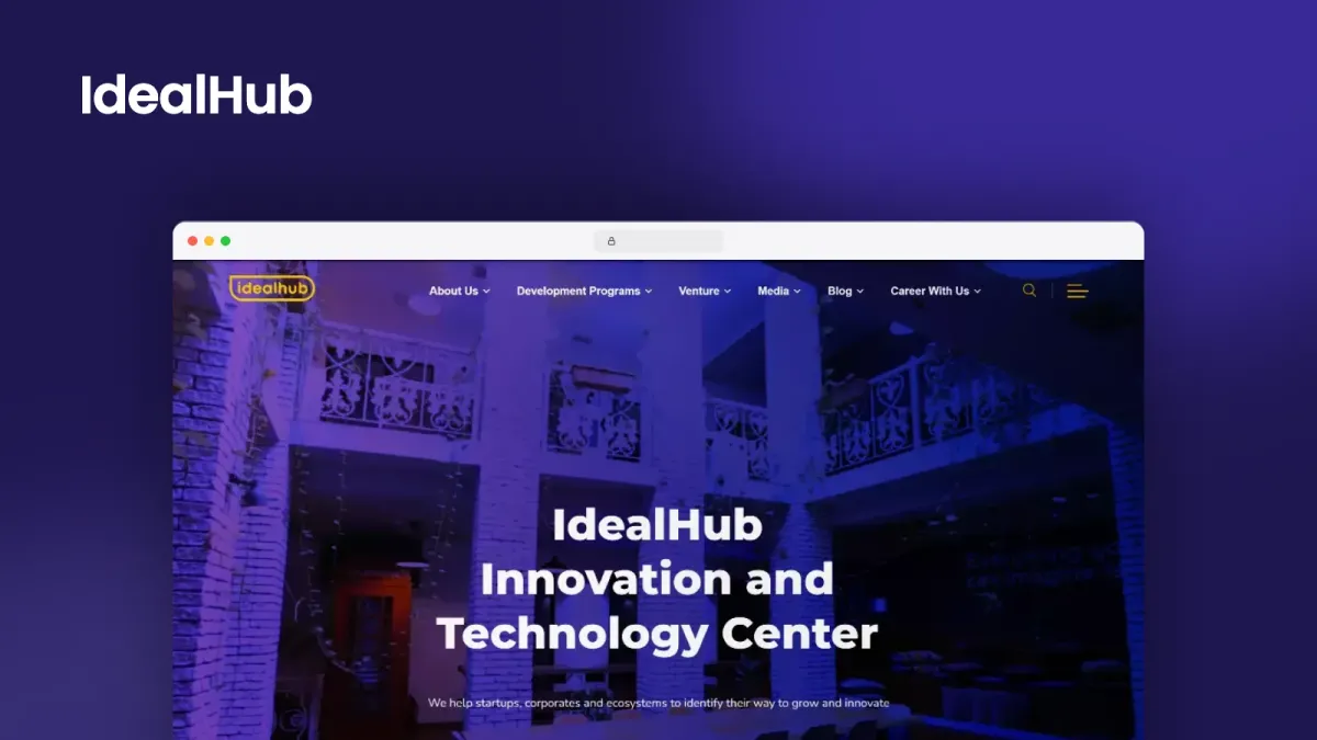 Веб-сайт для Центра инноваций и технологий IdealHub – 3
