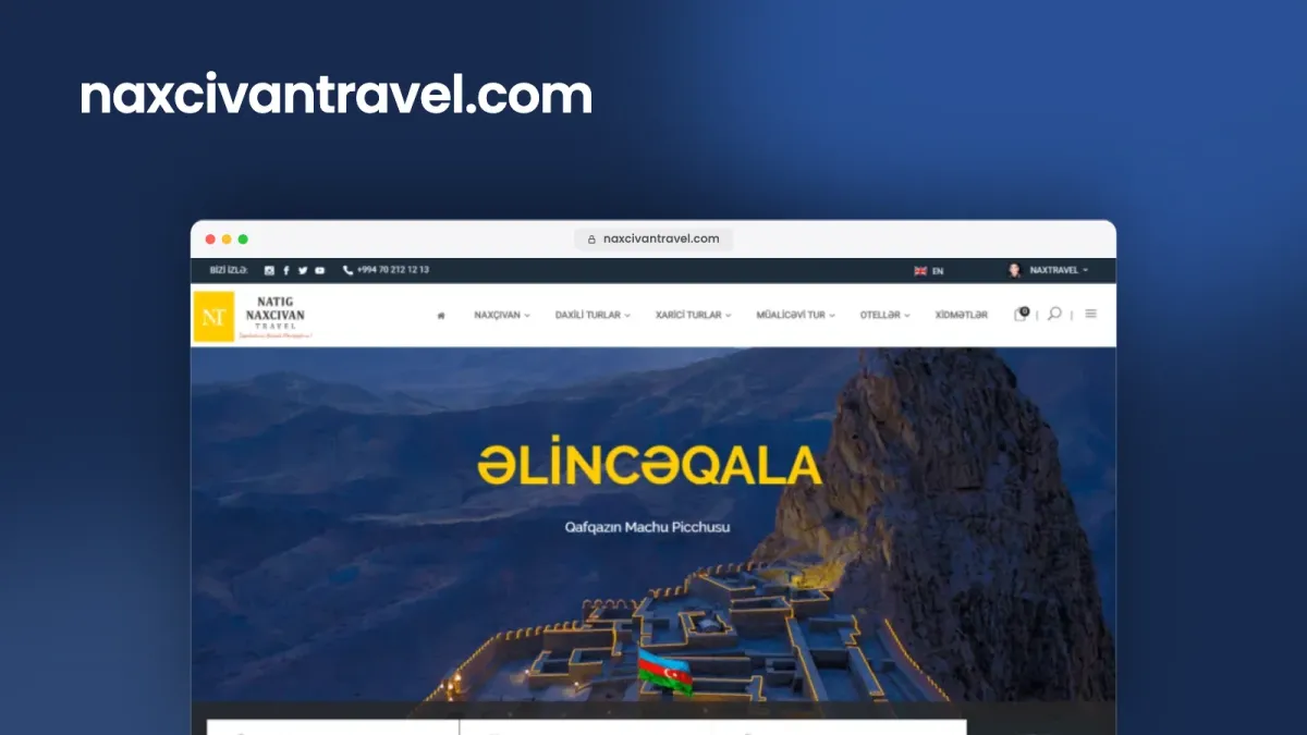 Naxcivan Travel Naxçıvanın Turizm şirkəti üçün veb sayt – 3