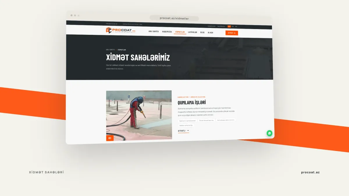 Corporate Website for ProCoat Industrial Coatings – 3