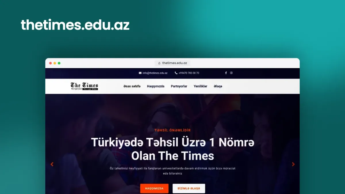 Веб-сайт для компании The Times – 3