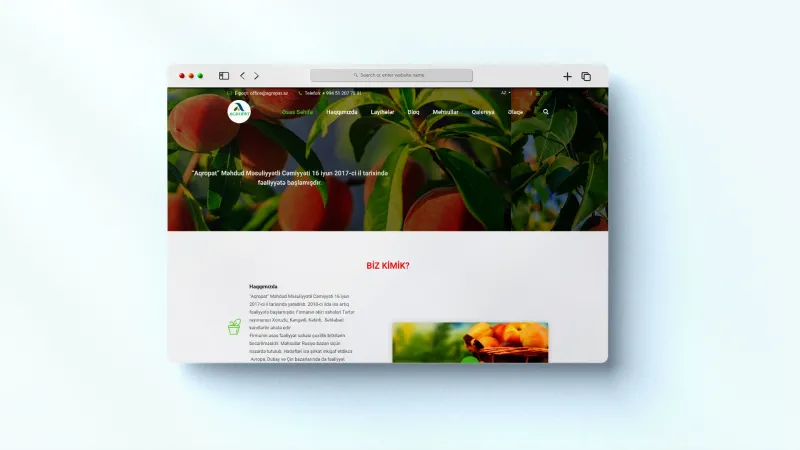 Веб-сайт для компании Agropat