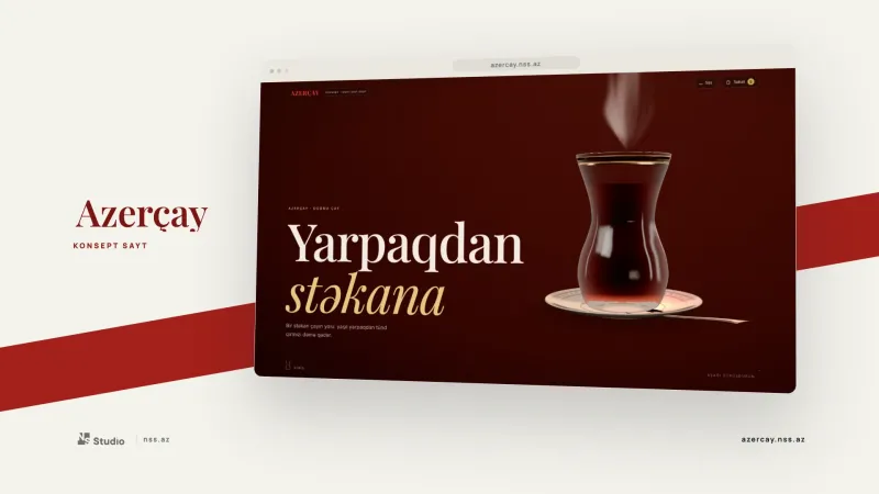 Azerçay — scroll hekayəli konsept sayt