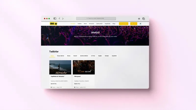 BiletGo bilet satışı platforması
