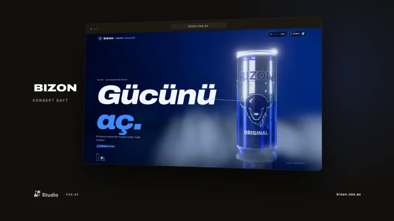 BIZON — 3D scroll hekayəli konsept sayt