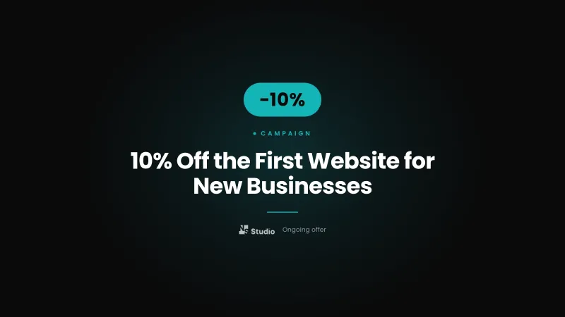 10% Off the First Website for New Businesses