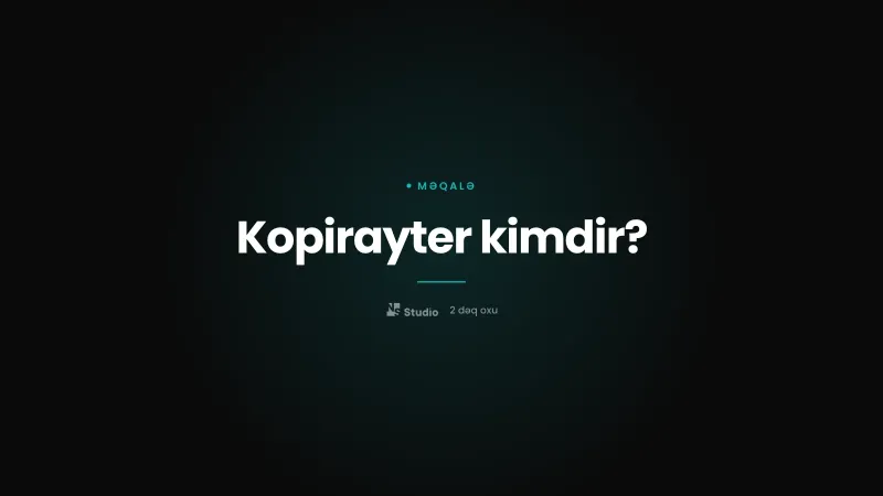 Kopirayter kimdir?