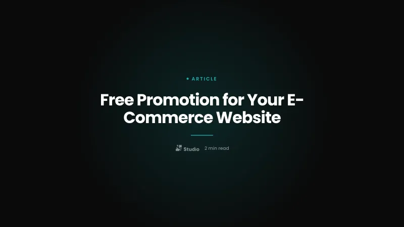 Free Promotion for Your E-Commerce Website