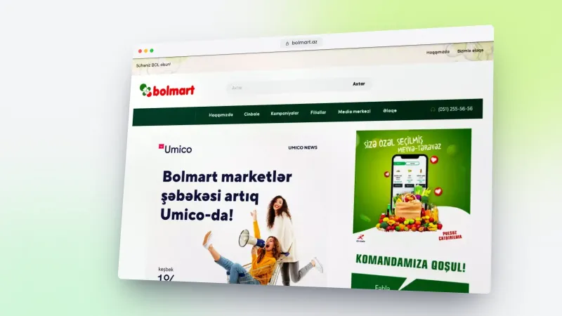 Website for Bolmart supermarket chain – 2