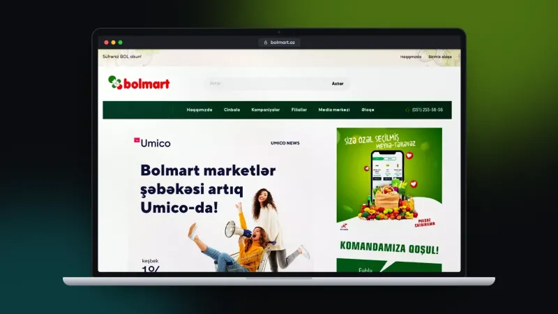 Website for Bolmart supermarket chain – 1