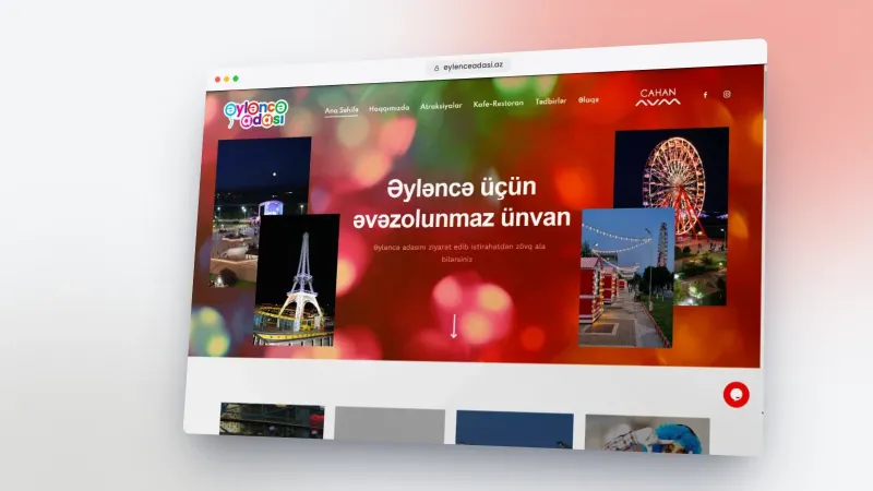 Веб-сайт для парка развлечений Əyləncə Adası – 2