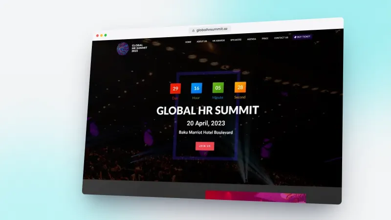 Веб-сайт для Global HR Summit 2023 – 2