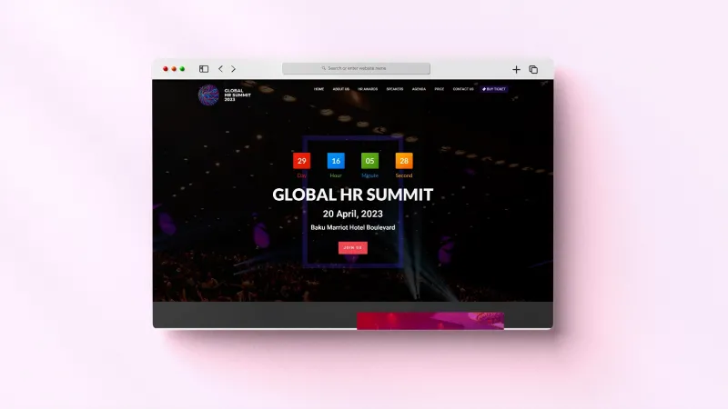 Global HR Summit 2023 üçün veb sayt