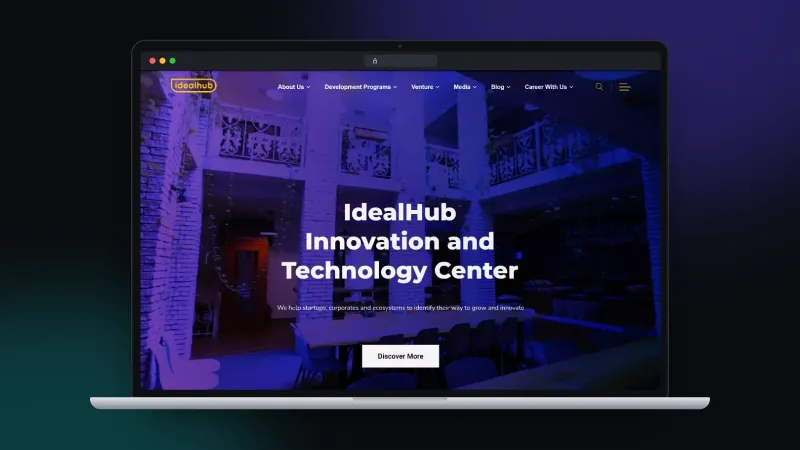 Веб-сайт для Центра инноваций и технологий IdealHub – 1