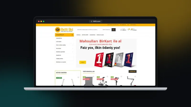 İkili 2 elektronik məhsullar şirkəti üçün veb sayt – 1