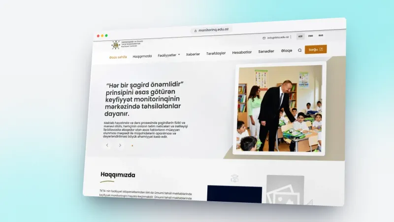 Məktəbəqədər və ümumitəhsil müəssisələrində keyfiyyət təminatı üçün rəsmi veb sayt – 2