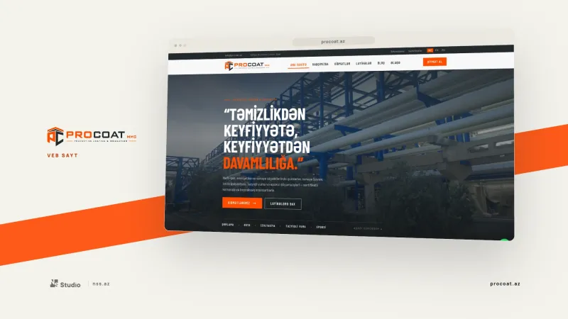 ProCoat Sənaye Şirkəti üçün Korporativ Veb Sayt