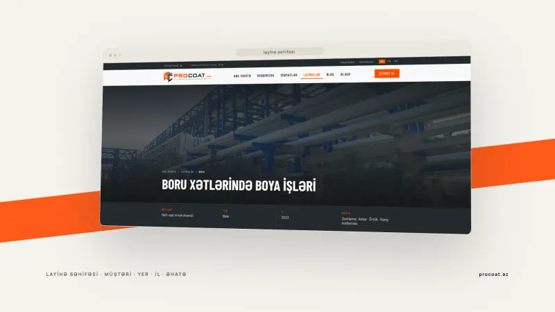 Corporate Website for ProCoat Industrial Coatings – 2