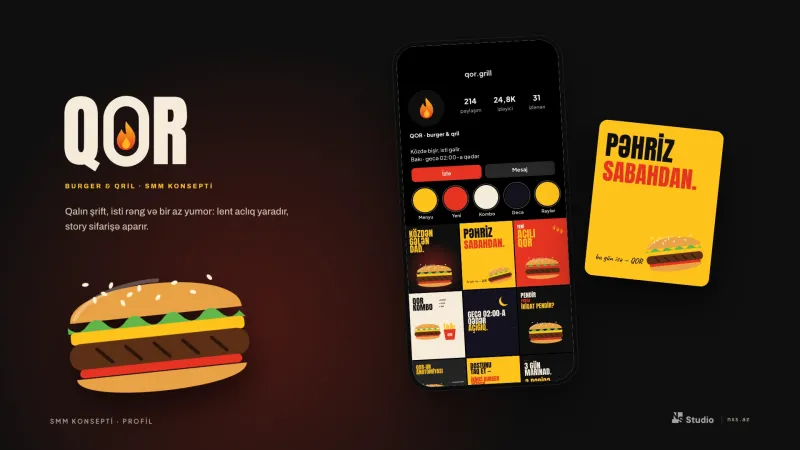 QOR — SMM Concept for a Burger & Grill