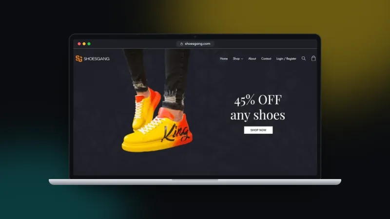Website for ShoesGang online shoe store – 1