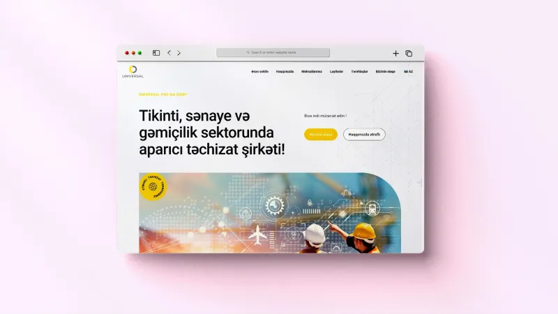 Universal Pro şirkəti üçün veb sayt